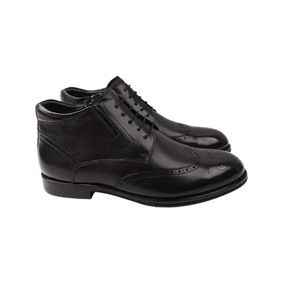 Ботинки мужские Brooman черные натуральная кожа 877-22ZH фото 1 — интернет-магазин Tapok