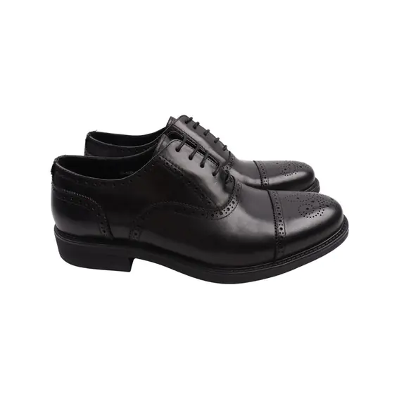 Туфлі чоловічі Roberto Paulo чорні натуральна шкіра 637-22DT фото 1 — інтернет-магазин Tapok