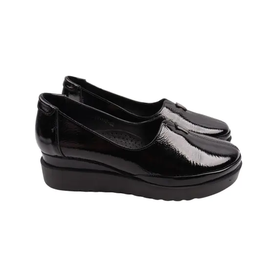Туфли женские Euromoda черные натуральная лакированная кожа 509-22DTC фото 1 — интернет-магазин Tapok
