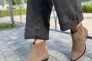 Ботинки казаки женские замшевые цвета капучино на каблуке демисезонные Фото 12