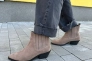 Ботинки казаки женские замшевые цвета капучино на каблуке демисезонные Фото 14