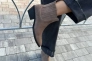 Ботинки казаки женские замшевые цвета капучино на каблуке демисезонные Фото 18