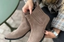 Ботинки казаки женские замшевые цвета капучино на каблуке демисезонные Фото 20