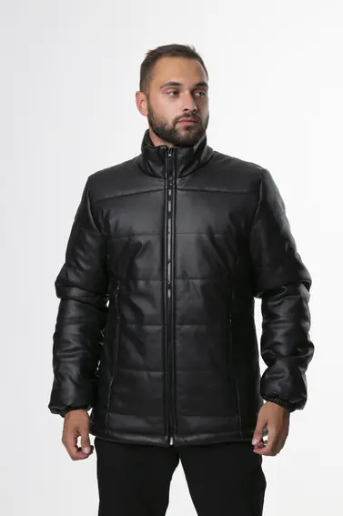 Куртка из кожзама черная 'Skipper' Intruder М фото 1 — интернет-магазин Tapok