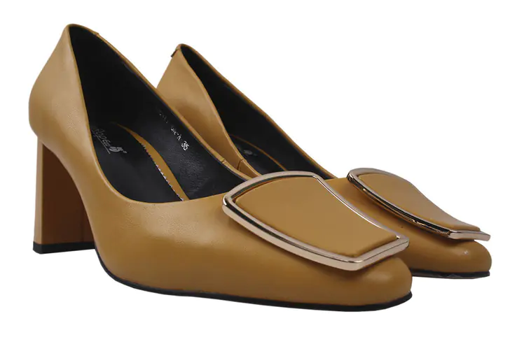 Туфлі на підборах жіночі Big Rope натуральна шкіра колір Жовтий 12-20 DT фото 1 — интернет-магазин Tapok