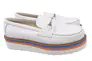 Туфлі-лофери жіночі з натуральної шкіри на низькому ходу колір Білий Grossi 225-21DTC Фото 1