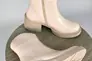 Ботинки женские кожа наплак бежевого цвета на каблуке зимние Фото 10
