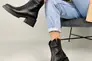 Ботинки женские кожаные черные на черной подошве демисезонные Фото 6