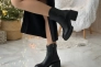 Ботинки женские кожаные черные на черной подошве демисезонные Фото 18