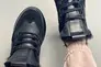 Кросівки жіночі шкіряні чорні із вставками замші зимові Фото 8