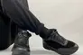 Кросівки жіночі замшеві чорні зі шкіряними вставками зимові Фото 8