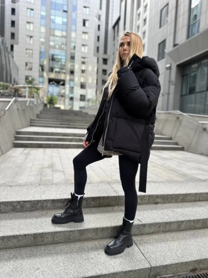 Ботинки женские кожаные черные зимние фото 13 — интернет-магазин Tapok