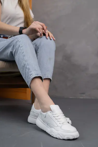 Жіночі кросівки шкіряні весняно-осінні білі Emirro M2 White фото 3 — інтернет-магазин Tapok