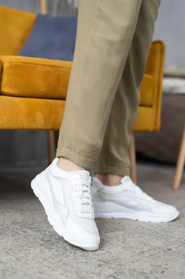 Жіночі кросівки текстильні літні білі Yuves 780 сетка фото 5 — інтернет-магазин Tapok