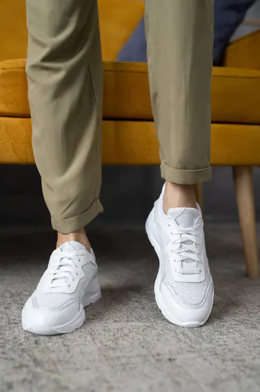Жіночі кросівки текстильні літні білі Yuves 780 сетка фото 6 — інтернет-магазин Tapok