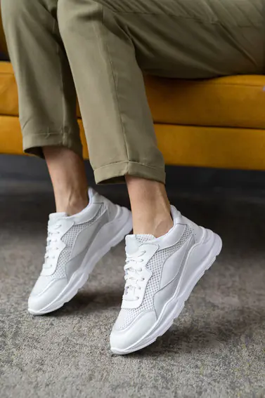 Жіночі кросівки текстильні літні білі Yuves 780 сетка фото 7 — інтернет-магазин Tapok