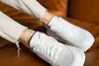 Жіночі кросівки шкіряні літні білі Yuves 3011 Перфорація Фото 3