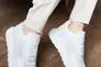 Женские кроссовки кожаные летние белые Yuves 3011 Перфорация Фото 5