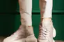 Жіночі кросівки шкіряні літні бежеві Yuves 3016 Перфорація Фото 3