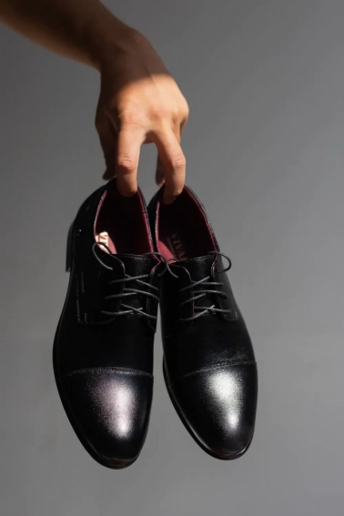 Чоловічі туфлі шкіряні весняно-осінні чорні Vivaro 635 Classic фото 6 — інтернет-магазин Tapok
