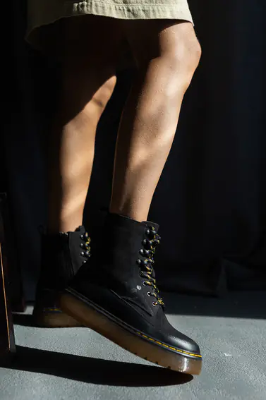Жіночі черевики шкіряні зимові чорні Lusi 108 чн фото 4 — інтернет-магазин Tapok