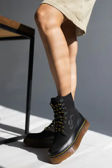 Женские ботинки кожаные зимние черные Lusi 108 чн фото 6 — интернет-магазин Tapok