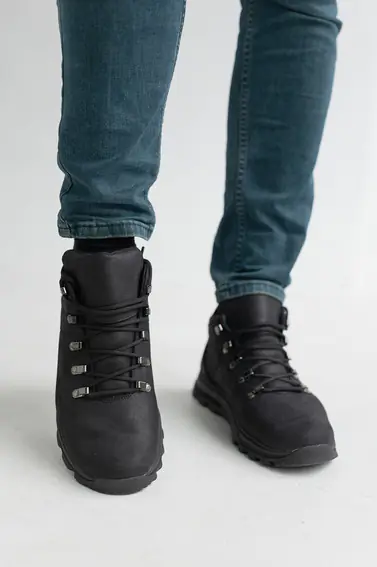 Мужские кроссовки кожаные зимние черные Emirro 011 на меху фото 4 — интернет-магазин Tapok