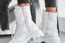 Жіночі черевики шкіряні зимові білі Emirro 1087-06 два замка на меху Фото 9