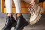 Женские ботинки кожаные зимние бежевые Yuves 21153 На меху Фото 2