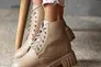 Женские ботинки кожаные зимние бежевые Yuves 21153 На меху Фото 7