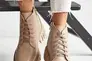Женские ботинки кожаные зимние бежевые Yuves 21153 На меху Фото 9