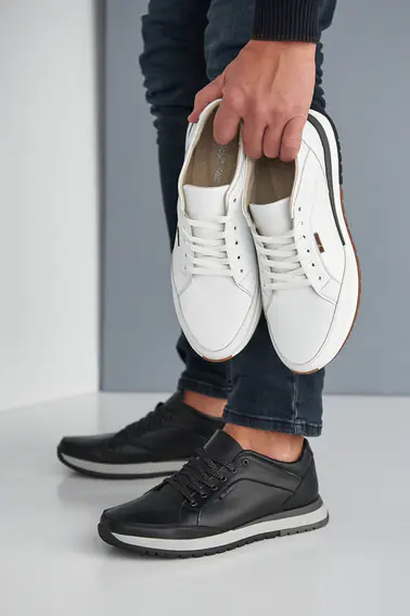 Чоловічі кросівки шкіряні весняно-осінні білі Milord Бостон фото 3 — інтернет-магазин Tapok