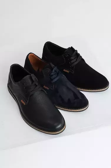 Мужские туфли кожаные весна/осень черные Emirro 342 F фото 5 — интернет-магазин Tapok