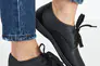 Женские туфли кожаные летние черные Ydg 21257/1 перфорация на шнурках Фото 1
