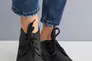 Женские туфли кожаные летние черные Ydg 21257/1 перфорация на шнурках Фото 2