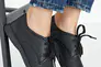 Жіночі туфлі шкіряні літні чорні Ydg 21257/1 перфорація на шнурках Фото 6
