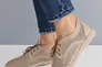 Жіночі туфлі шкіряні літні бежеві Ydg 21257/125 перфорація на шнурках Фото 3