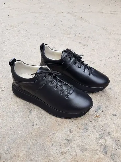 Жіночі кросівки шкіряні весняно-осінні чорні Emirro 2155 фото 6 — інтернет-магазин Tapok