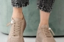 Жіночі кросівки шкіряні літні бежеві Yuves 197 Перфорація Фото 2