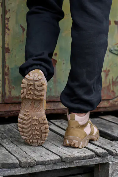 Чоловічі кросівки текстильні весняно-осінні койот CrosSAV 21-31 Герб фото 5 — інтернет-магазин Tapok
