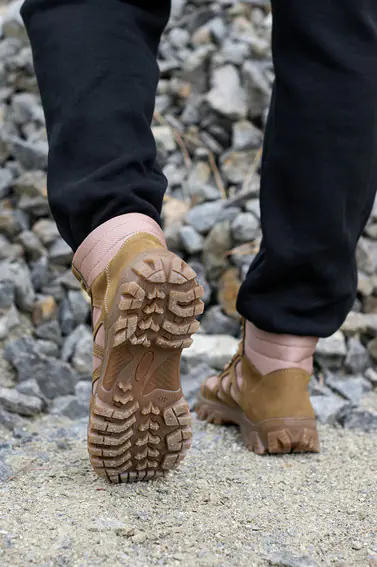Чоловічі кросівки шкіряні весняно-осінні койот Crossav 08 фото 4 — інтернет-магазин Tapok