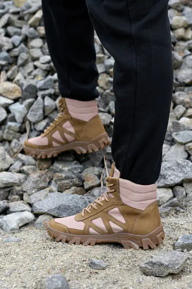 Чоловічі кросівки шкіряні весняно-осінні койот Crossav 08 фото 6 — інтернет-магазин Tapok