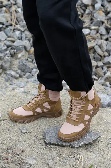 Мужские ботинки кожаные летние койот Emirro 08 фото 7 — интернет-магазин Tapok