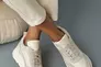 Жіночі кросівки шкіряні весняно-осінні молочні Yuves 187 с замшой Фото 9