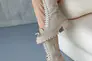 Женские ботинки кожаные зимние бежевые Marsela 206 на меху высокие Фото 6