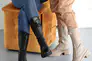 Женские ботинки кожаные зимние бежевые Marsela 206 на меху высокие Фото 7