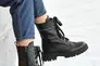 Женские ботинки кожаные весенне-осенние черные Udg 2327/1 на байке Фото 5
