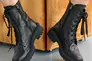 Женские ботинки кожаные весенне-осенние черные Udg 2327/1 на байке Фото 6