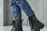 Женские ботинки кожаные весенне-осенние черные Udg 2327/1 на байке Фото 8