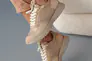 Женские кроссовки кожаные весенне-осенние бежевые Yuves 207 с замшей. Фото 7